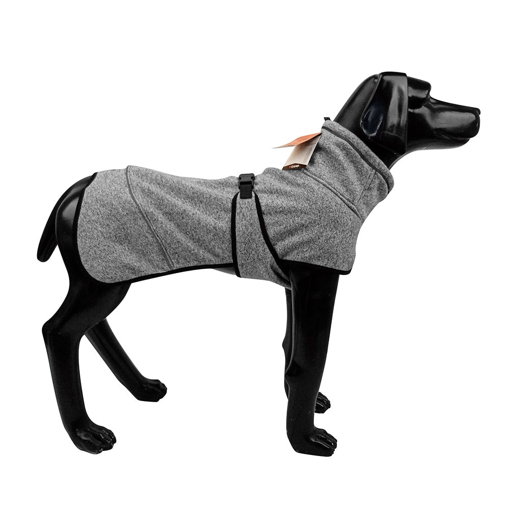 Water Repellent Softshell Dog Jacket w/High Neckline Collar