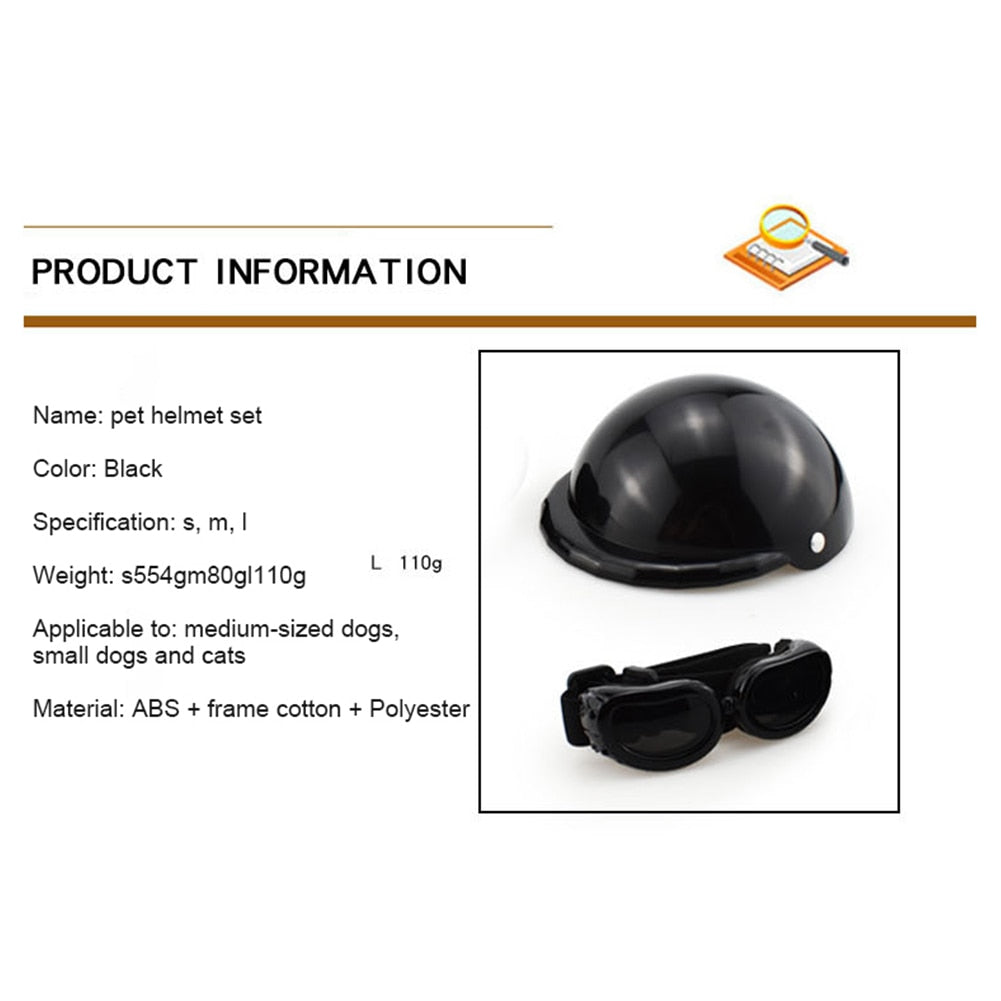 Helmet & Sunglasses Set Provides Head & Eye Protection