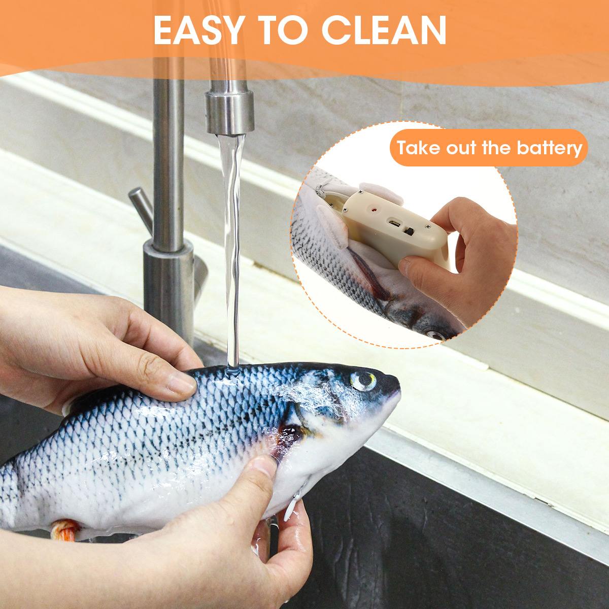 Realistic Rechargeable Flopping Fish Cat Toy