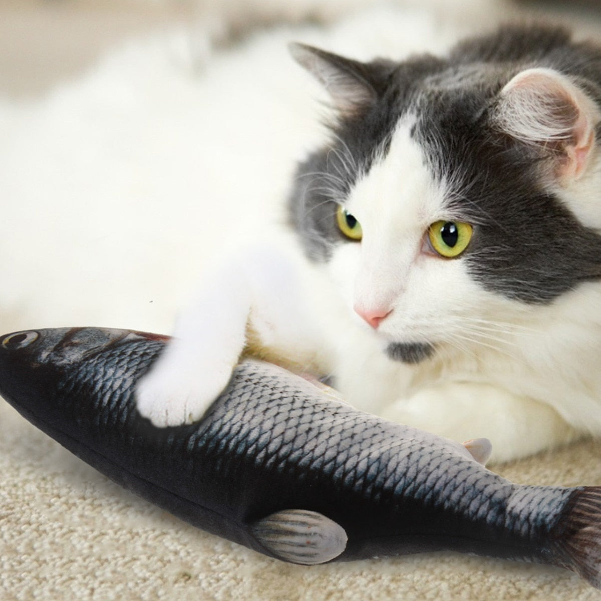 Realistic Rechargeable Flopping Fish Cat Toy