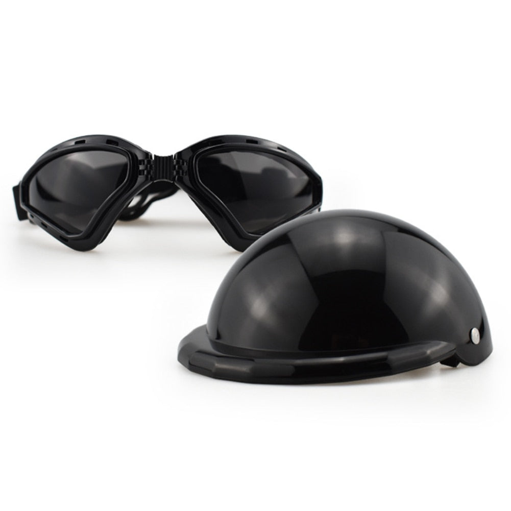 Helmet & Sunglasses Set Provides Head & Eye Protection