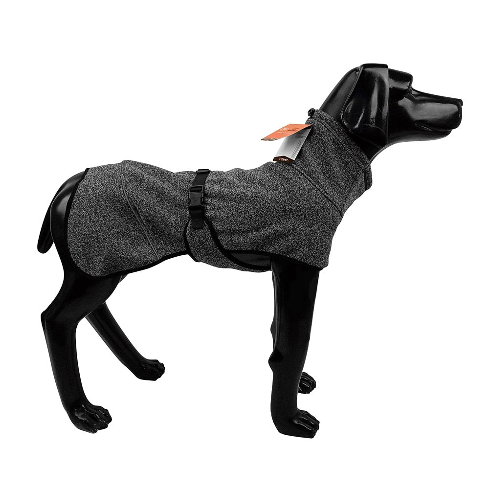 Water Repellent Softshell Dog Jacket w/High Neckline Collar