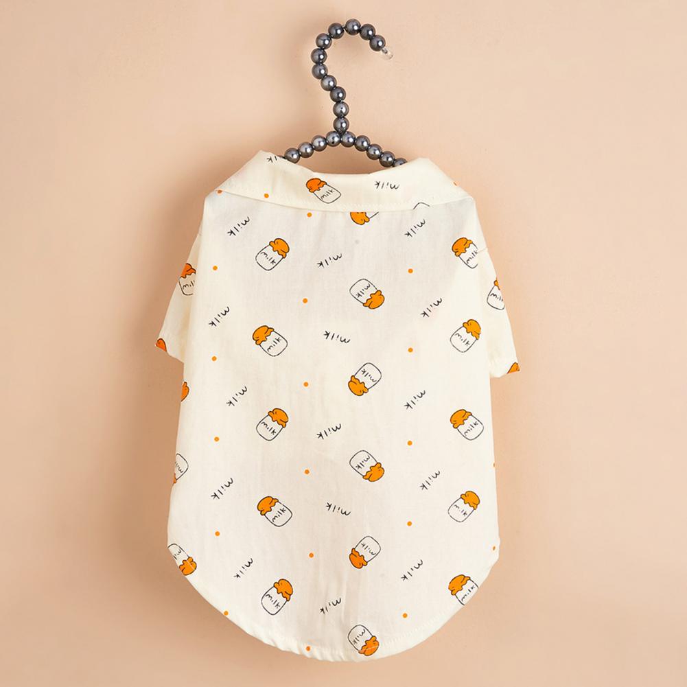 Playful and Kool Dog Summer Shirt w/Milk Bottle Print