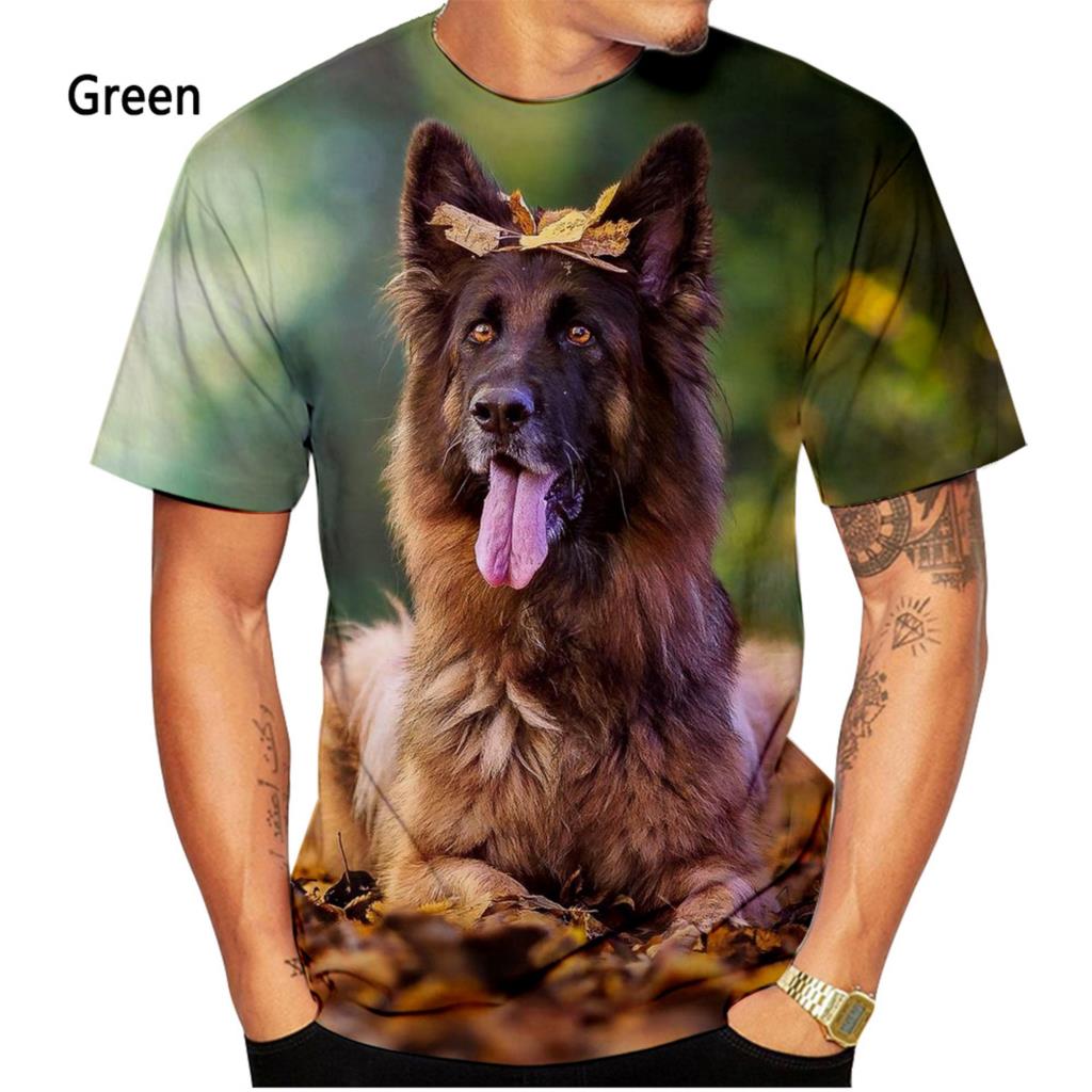 Men's and Women's German Shepherd 3D Printed T-shirts