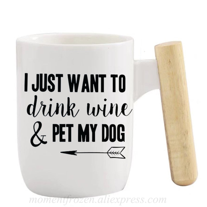 Pet Lovers Are Special & Drink Wine From A Dog Coffee Mug