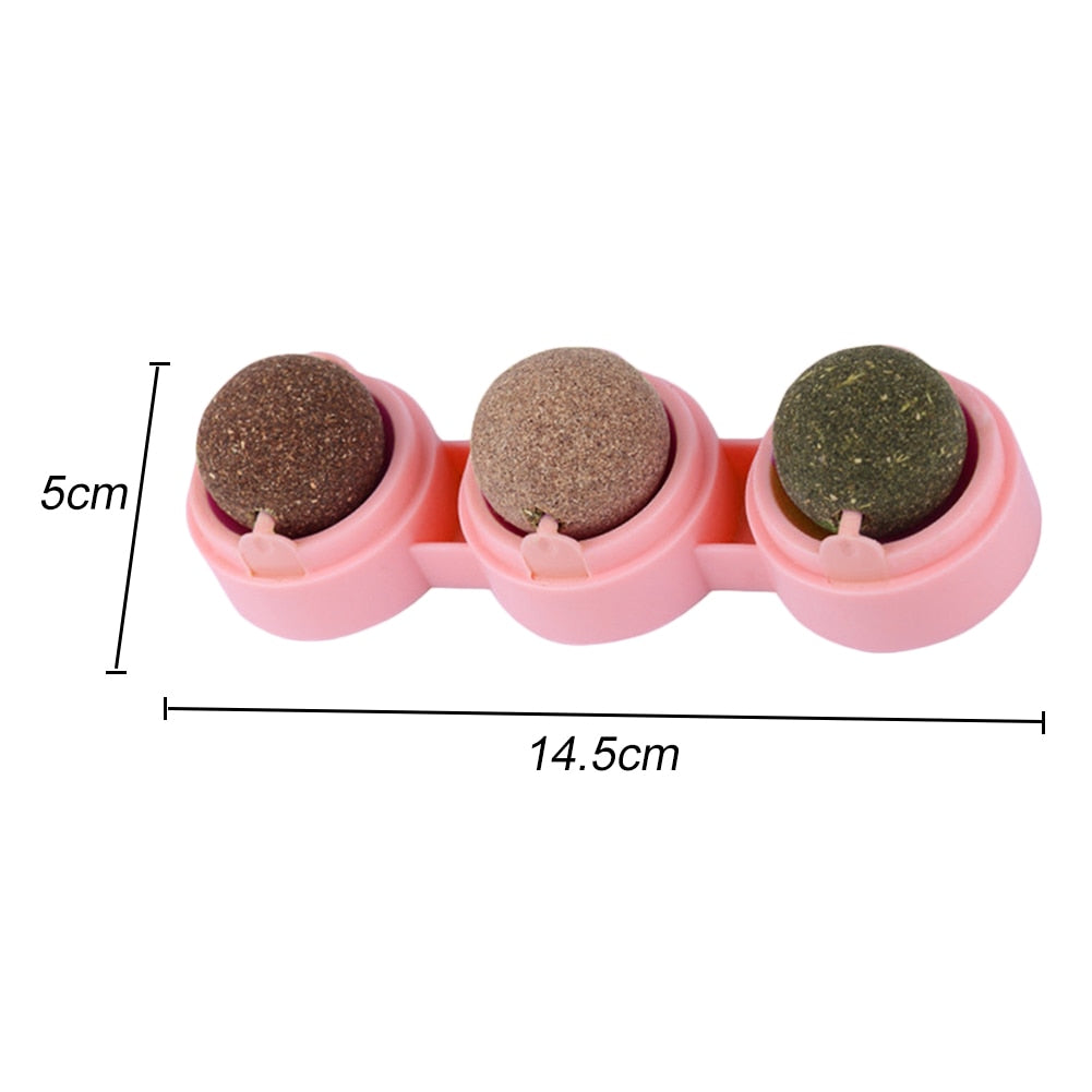 3 in 1 Rotating Cat Catnip Toy Licking Snack