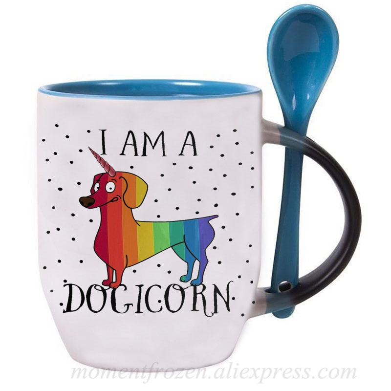 Dachshund Dog Lovers Whimsical Coffee Mugs