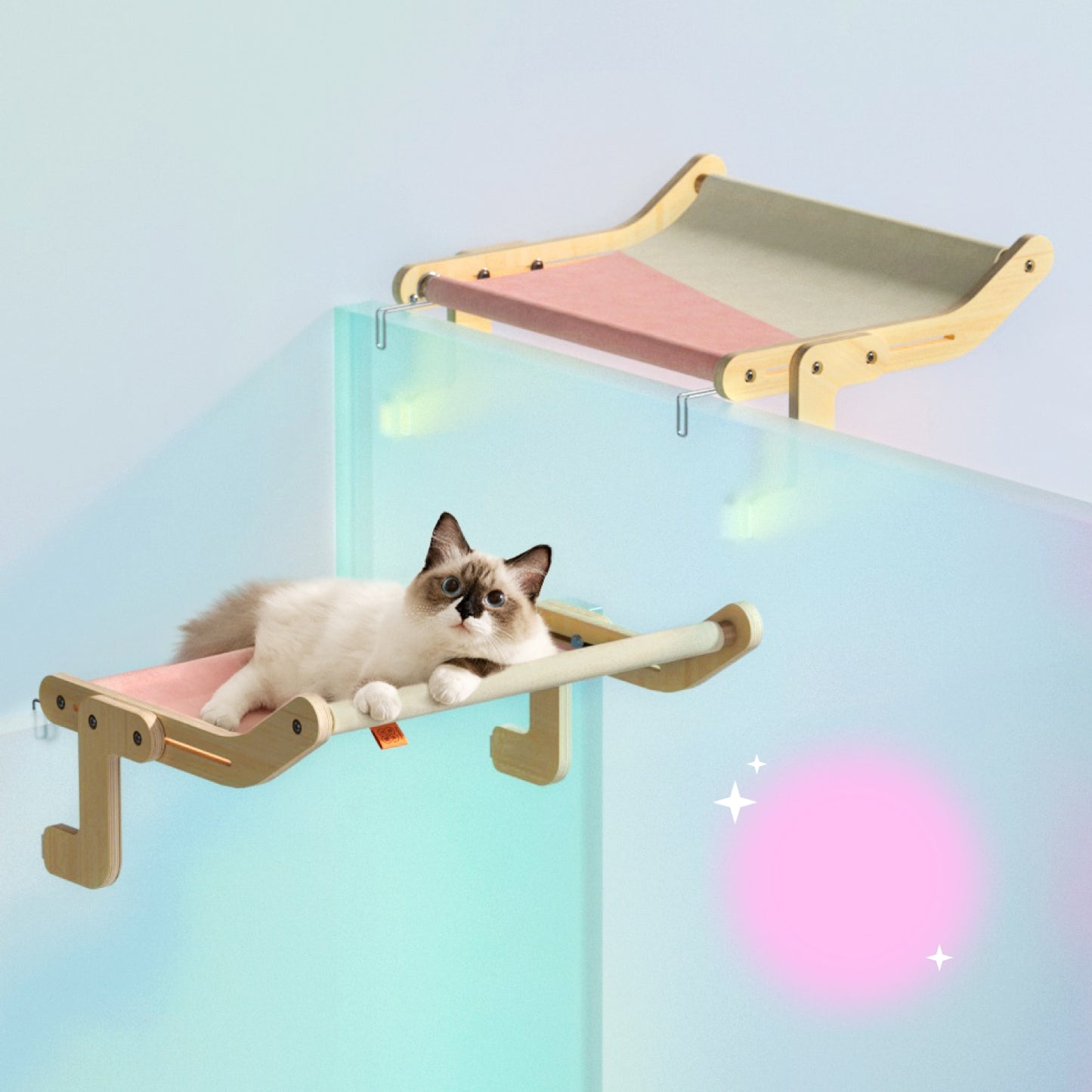 Cat Sturdy & Adjustable Window Perch/Hammock 40 Lbs. Capacity