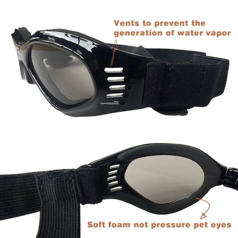 Dog Adjustable Safety Tinted Goggles and Padded Helmet Set for Small & Medium Sized Pets