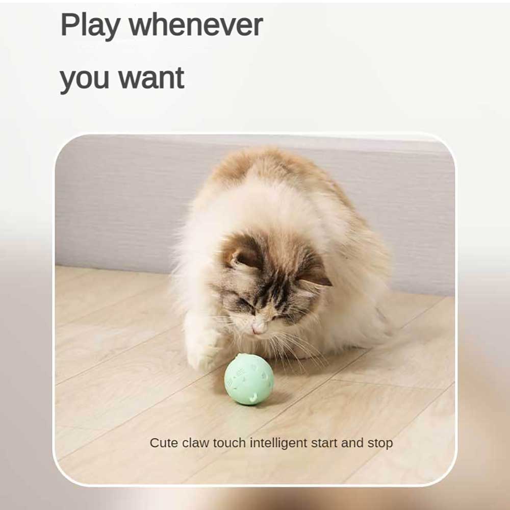 Cat Toy Interactive Jumping and Vibrating Ball USB Chargeable