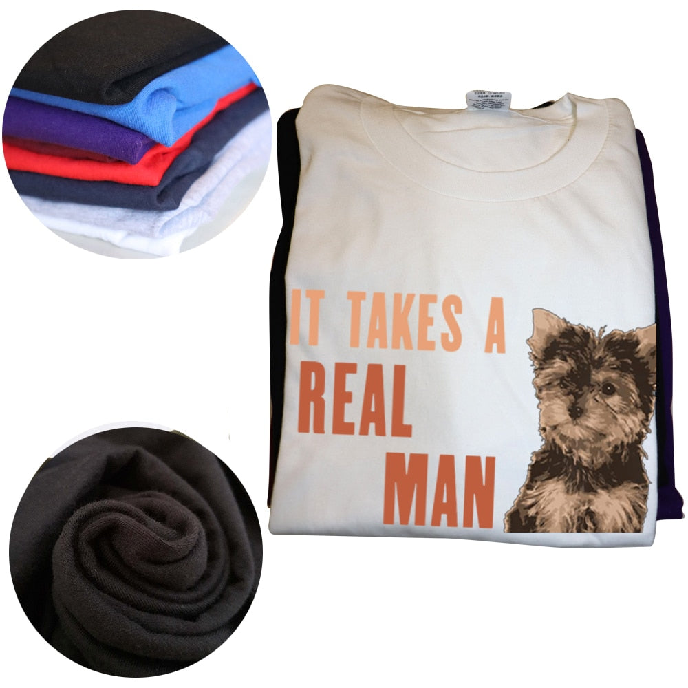 Yorkie Printed Humorous Statement Men's T-shirts