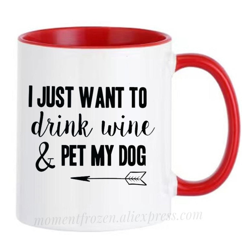 Pet Lovers Are Special & Drink Wine From A Dog Coffee Mug