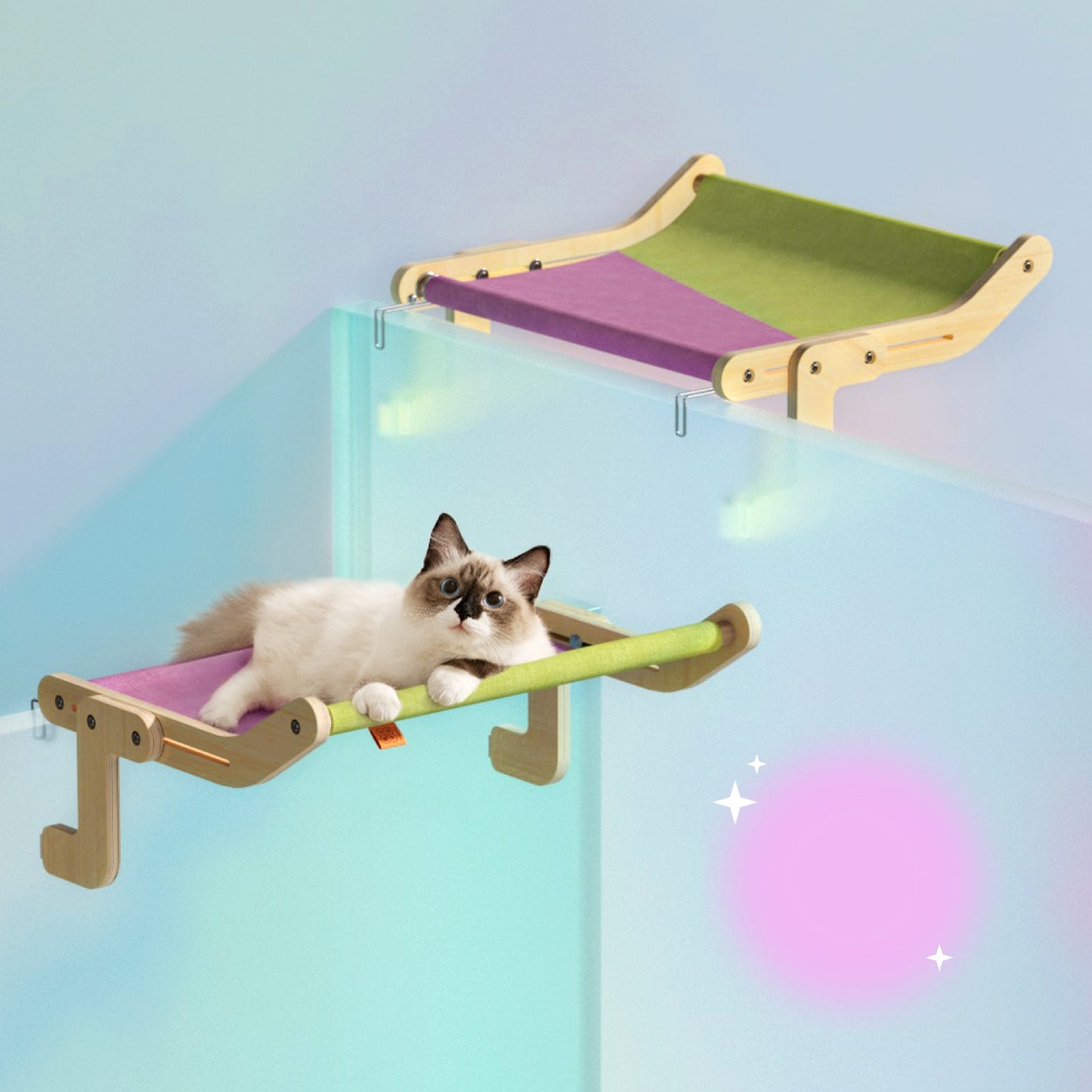 Cat Sturdy & Adjustable Window Perch/Hammock 40 Lbs. Capacity