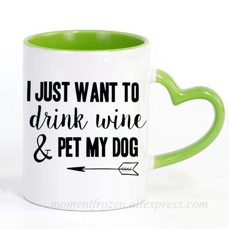 Pet Lovers Are Special & Drink Wine From A Dog Coffee Mug