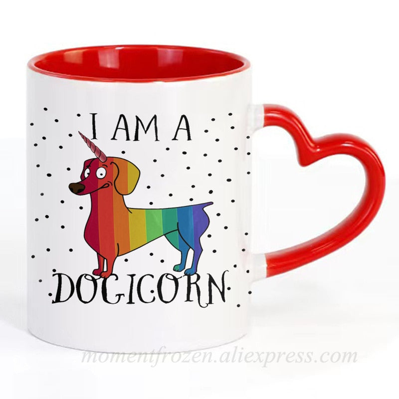 Dachshund Dog Lovers Whimsical Coffee Mugs