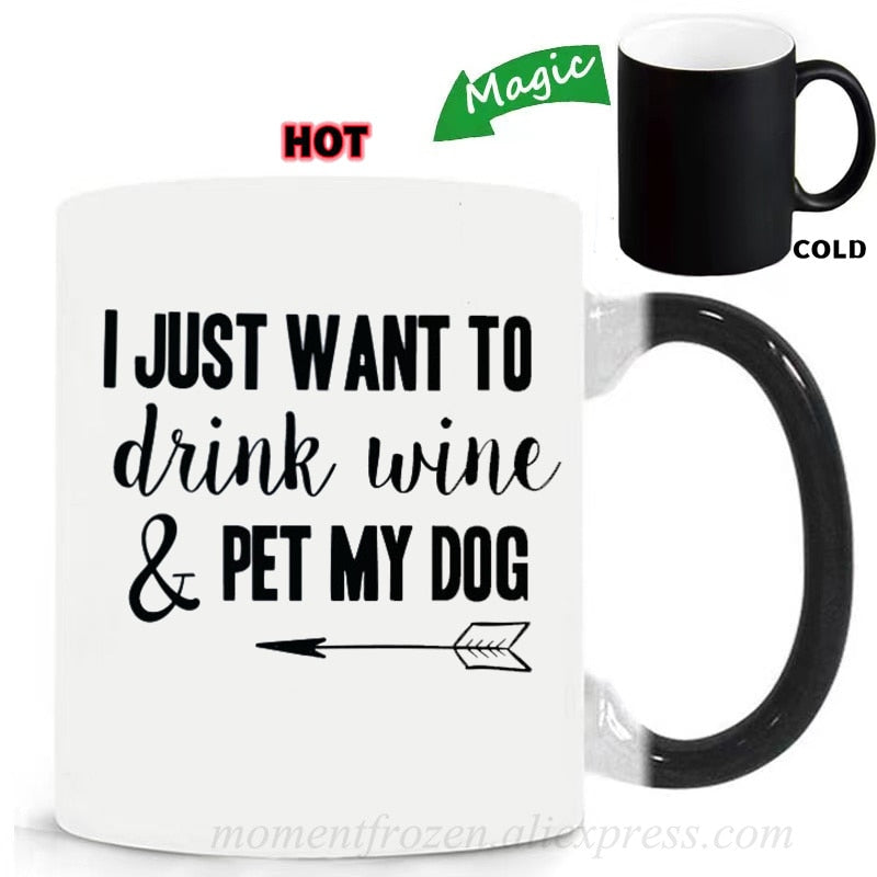 Pet Lovers Are Special & Drink Wine From A Dog Coffee Mug