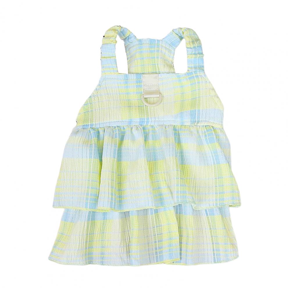 Princess Fur Baby Stylish Dresses w/Cake Hems & Grid Designs