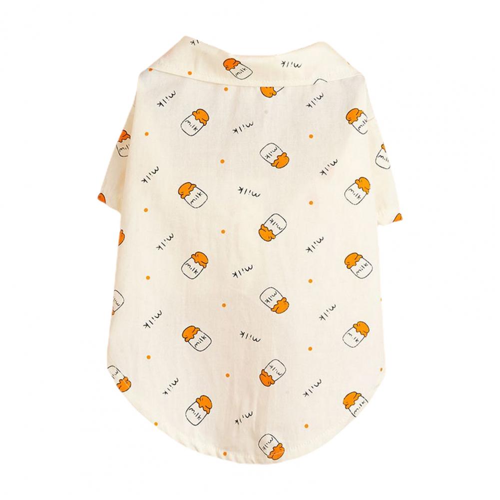 Playful and Kool Dog Summer Shirt w/Milk Bottle Print