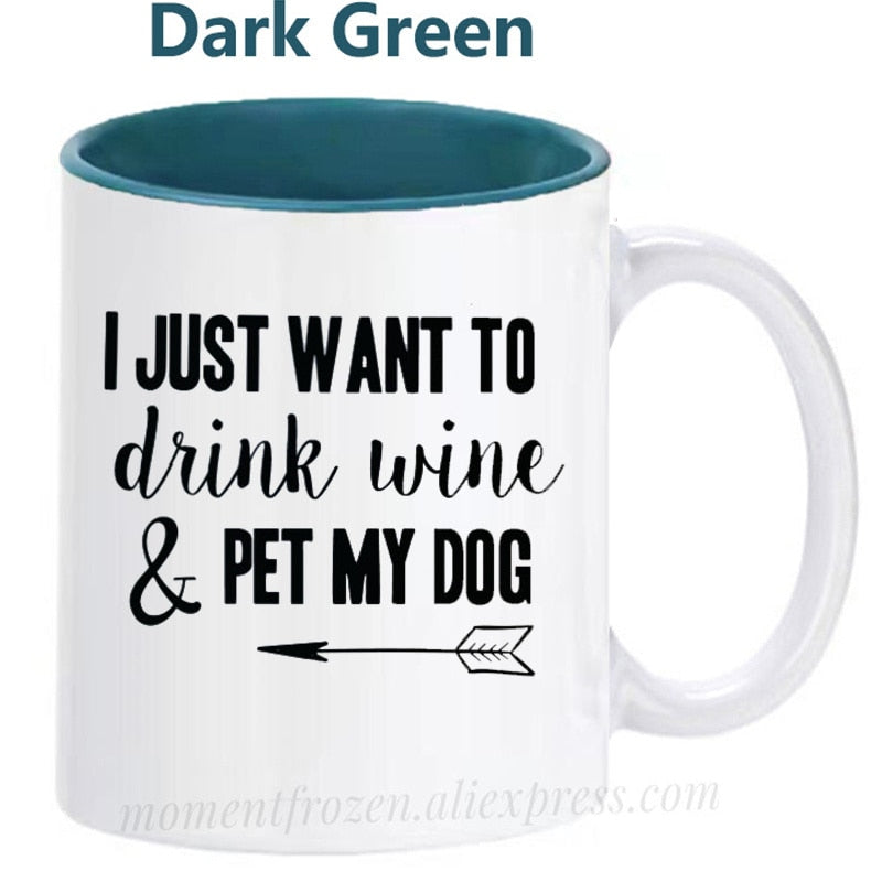 Pet Lovers Are Special & Drink Wine From A Dog Coffee Mug