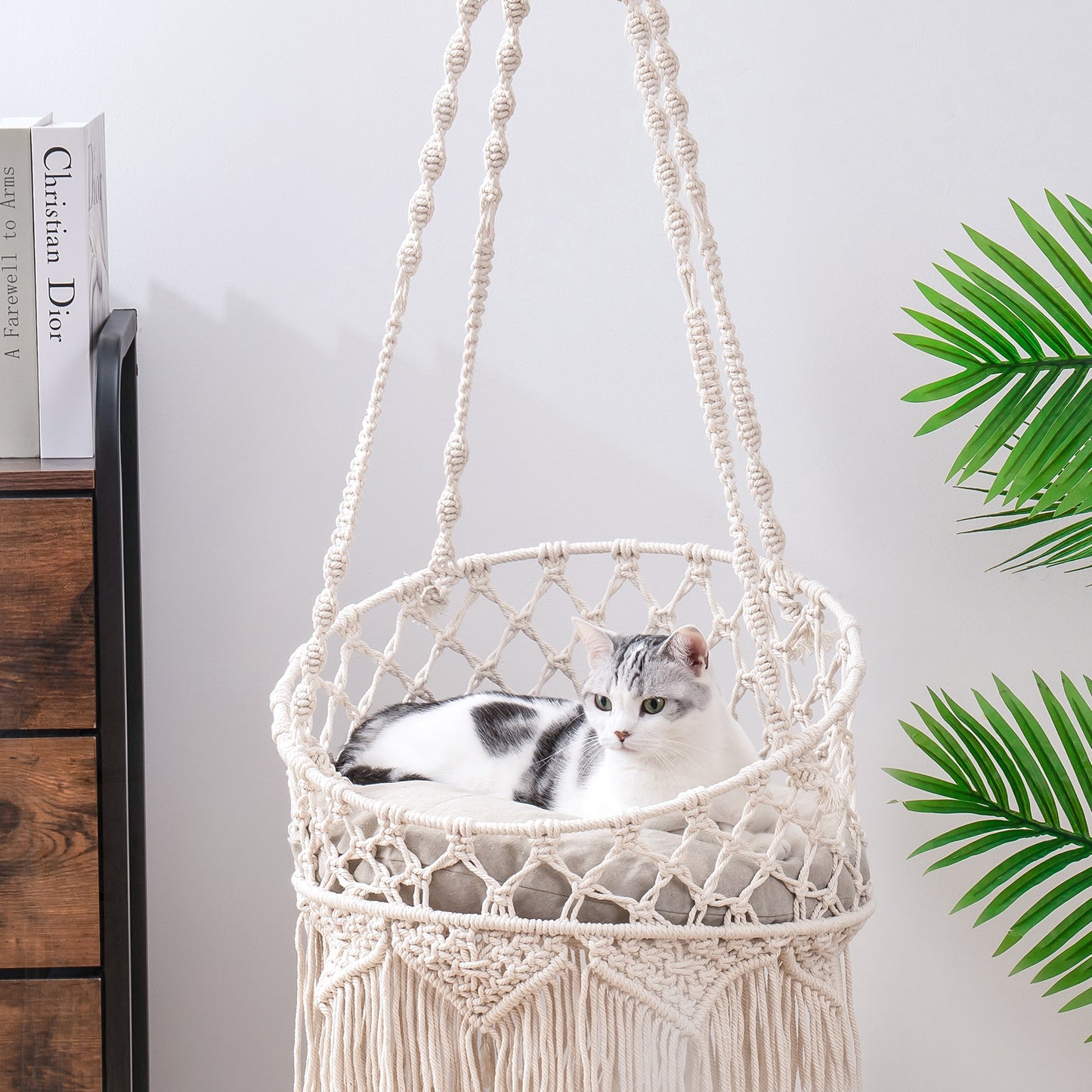 Handwoven Cat Window Hammock Perch Bed Indoor/Outdoor