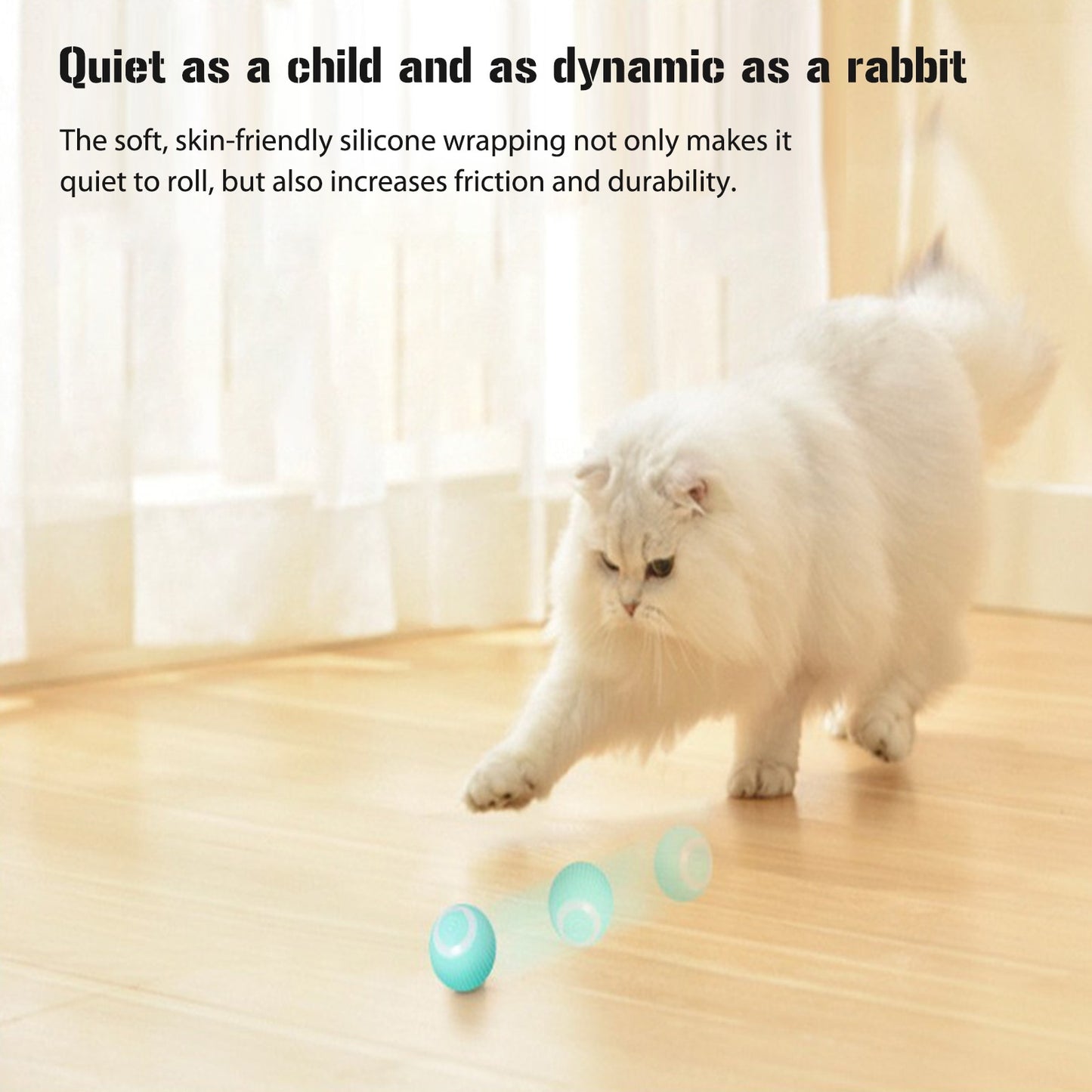 Smart Electric Cat Ball with LED Lights Interactive Toy