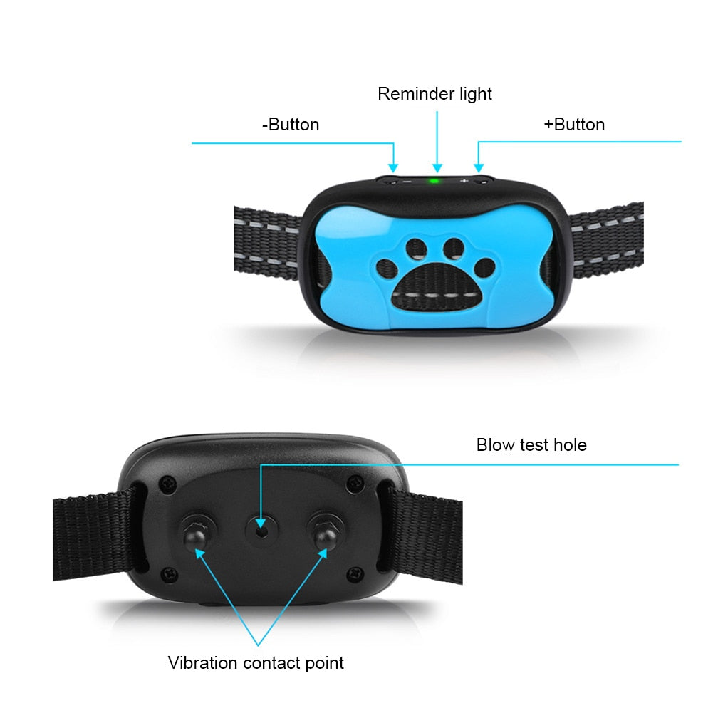 Dog Anti Barking Collar, Adjustable Ultrasonics, 7 Sensitivities, Waterproof, Rechargeable