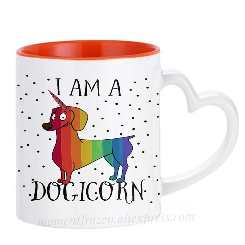 Dachshund Dog Lovers Whimsical Coffee Mugs