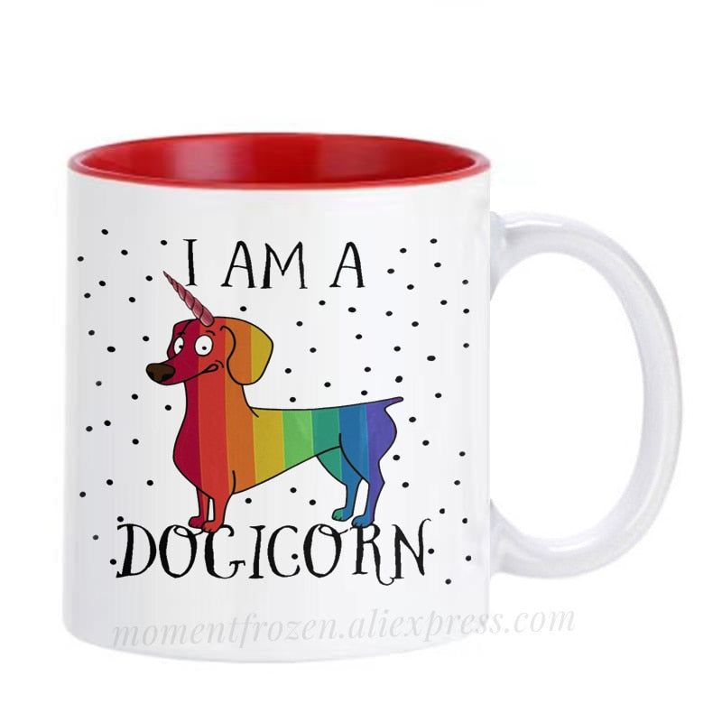 Dachshund Dog Lovers Whimsical Coffee Mugs