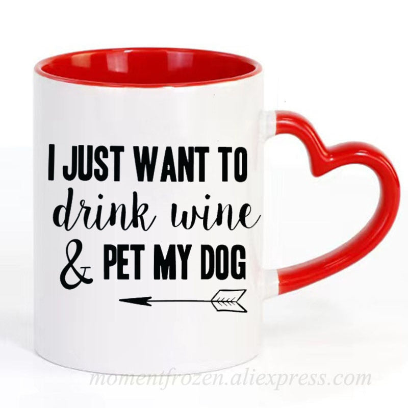 Pet Lovers Are Special & Drink Wine From A Dog Coffee Mug