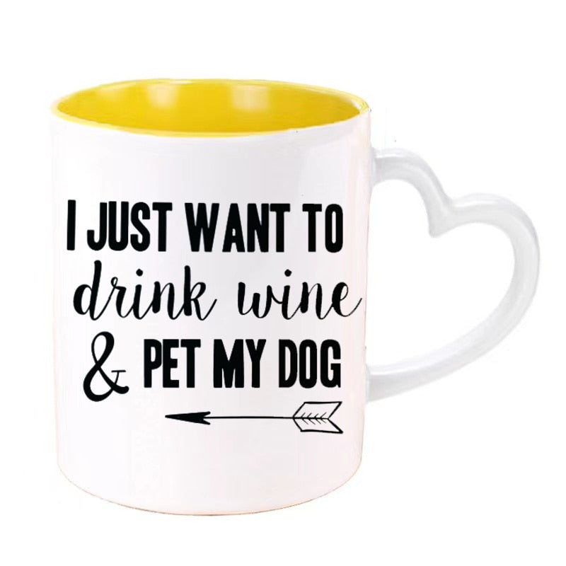 Pet Lovers Are Special & Drink Wine From A Dog Coffee Mug