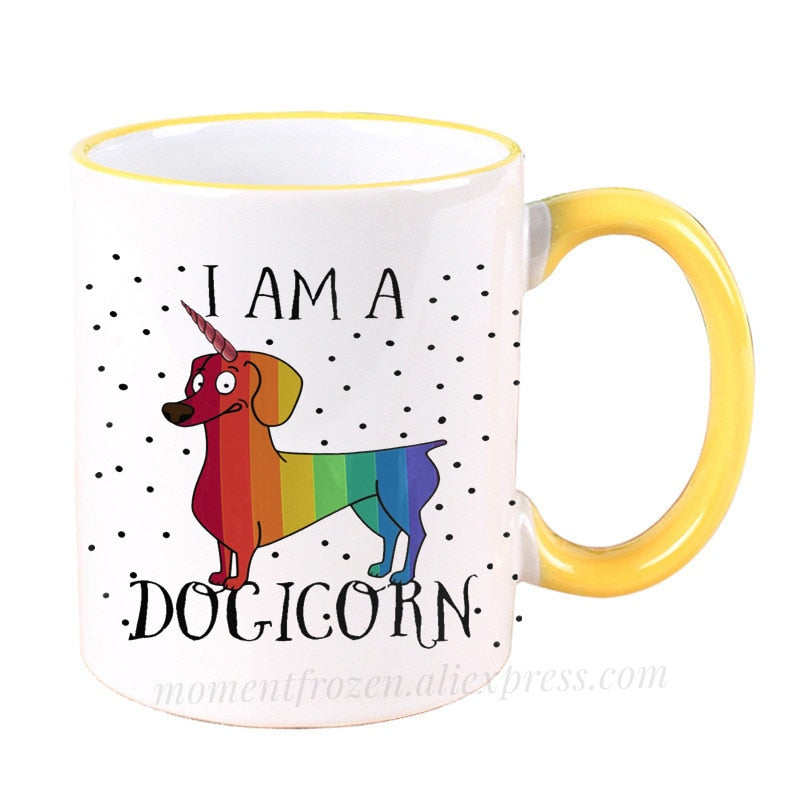 Dachshund Dog Lovers Whimsical Coffee Mugs