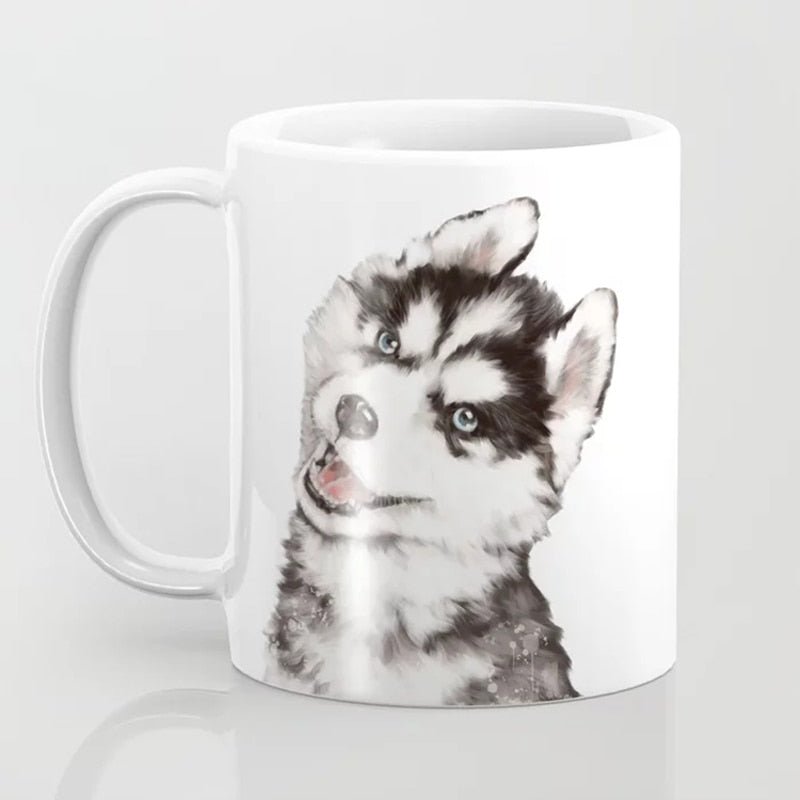 Husky Dog Lovers Coffe Mug Microwavw & Dishwasher Safe