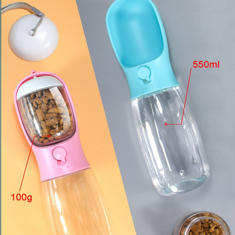 Dog/Pet Portable Water and Food Bottles All In One