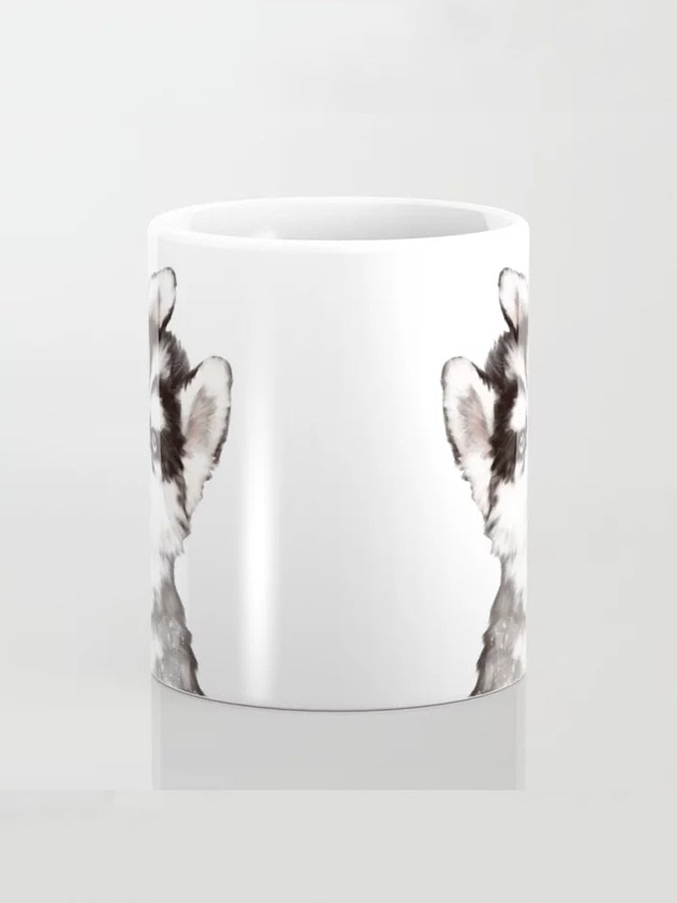 Husky Dog Lovers Coffe Mug Microwavw & Dishwasher Safe