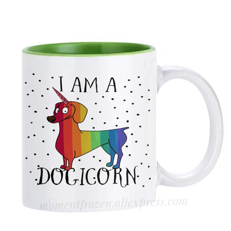 Dachshund Dog Lovers Whimsical Coffee Mugs