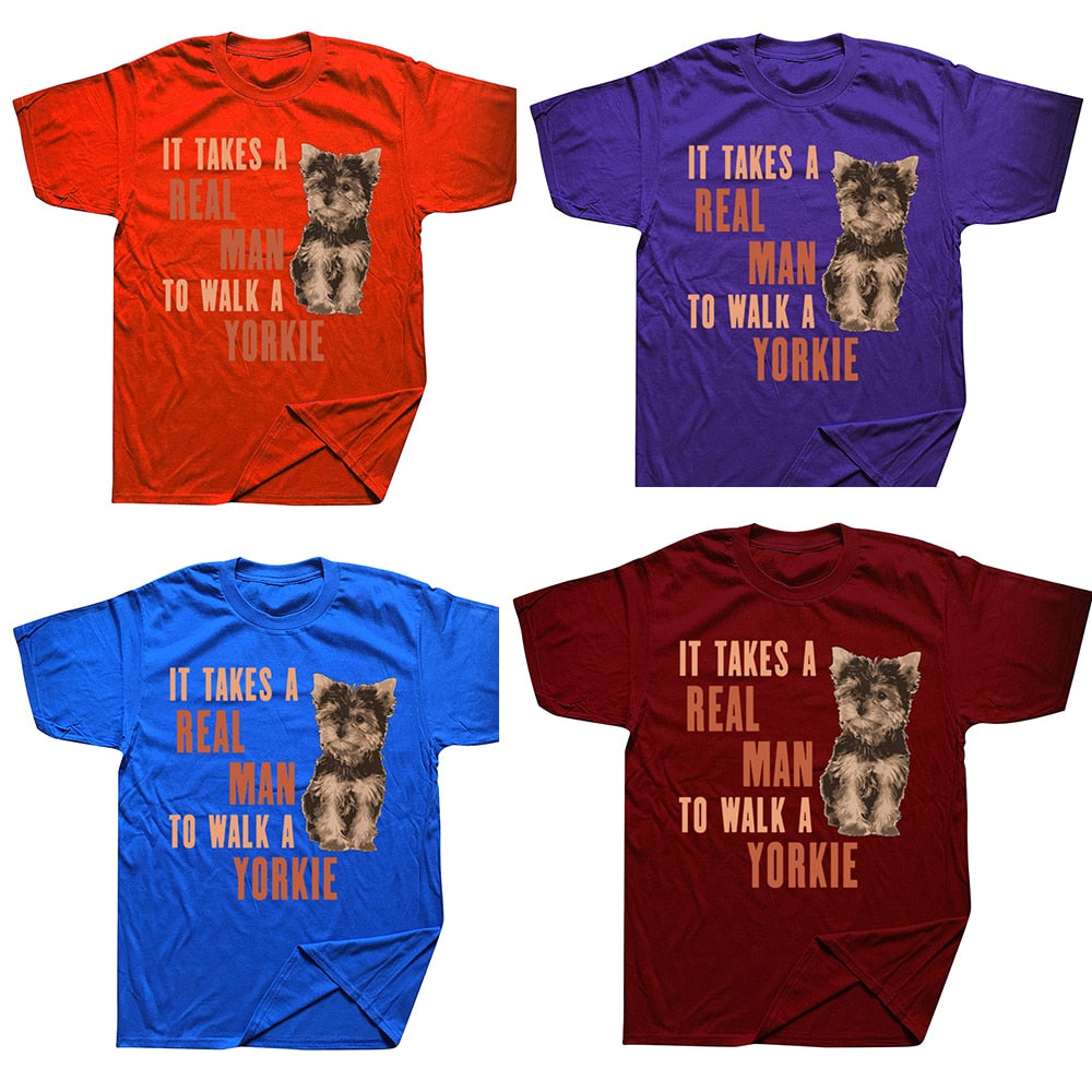 Yorkie Printed Humorous Statement Men's T-shirts