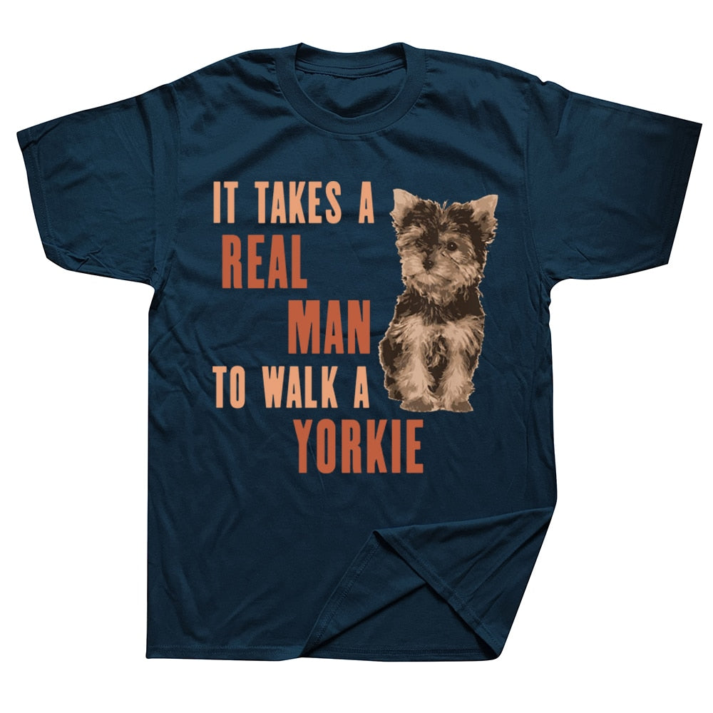 Yorkie Printed Humorous Statement Men's T-shirts