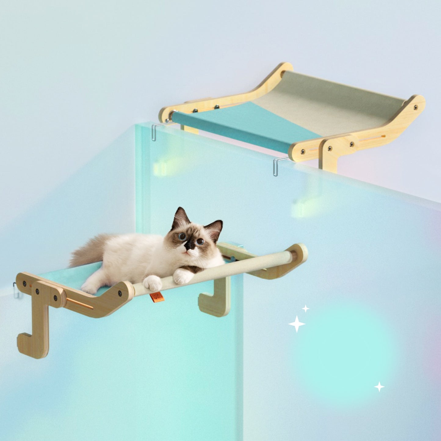 Cat Sturdy & Adjustable Window Perch/Hammock 40 Lbs. Capacity