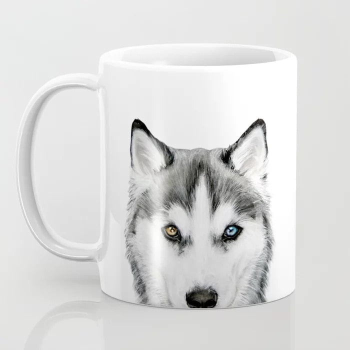 Husky Dog Lovers Coffe Mug Microwavw & Dishwasher Safe