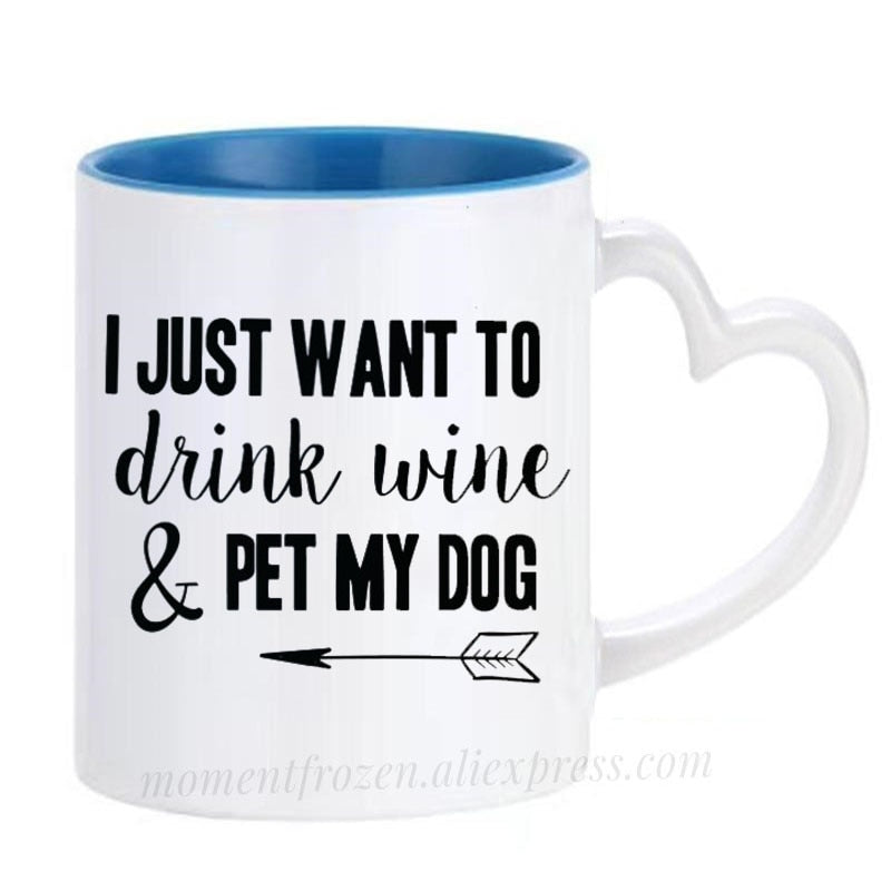 Pet Lovers Are Special & Drink Wine From A Dog Coffee Mug