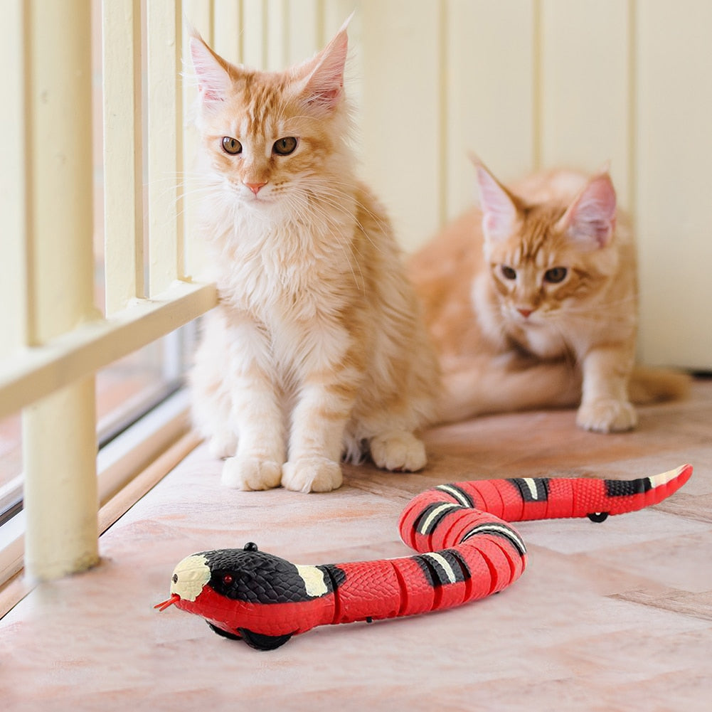 Cat Toy Interactive Slithering Snake w/Smart Sensing, USB Chargeable