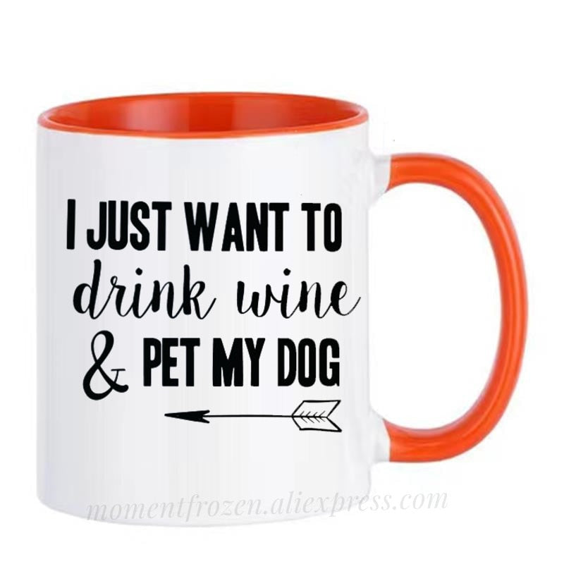 Pet Lovers Are Special & Drink Wine From A Dog Coffee Mug