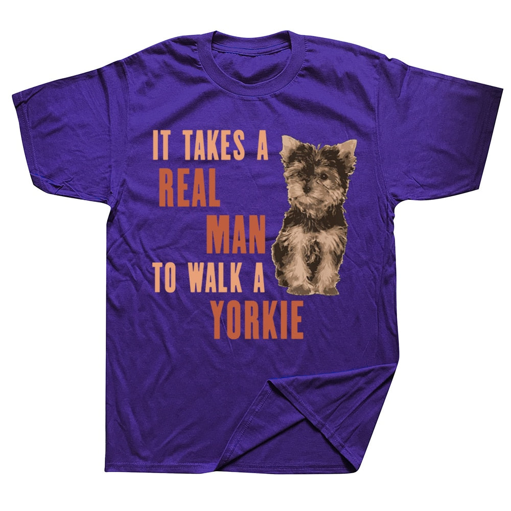 Yorkie Printed Humorous Statement Men's T-shirts