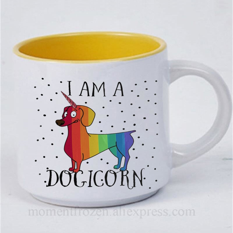 Dachshund Dog Lovers Whimsical Coffee Mugs