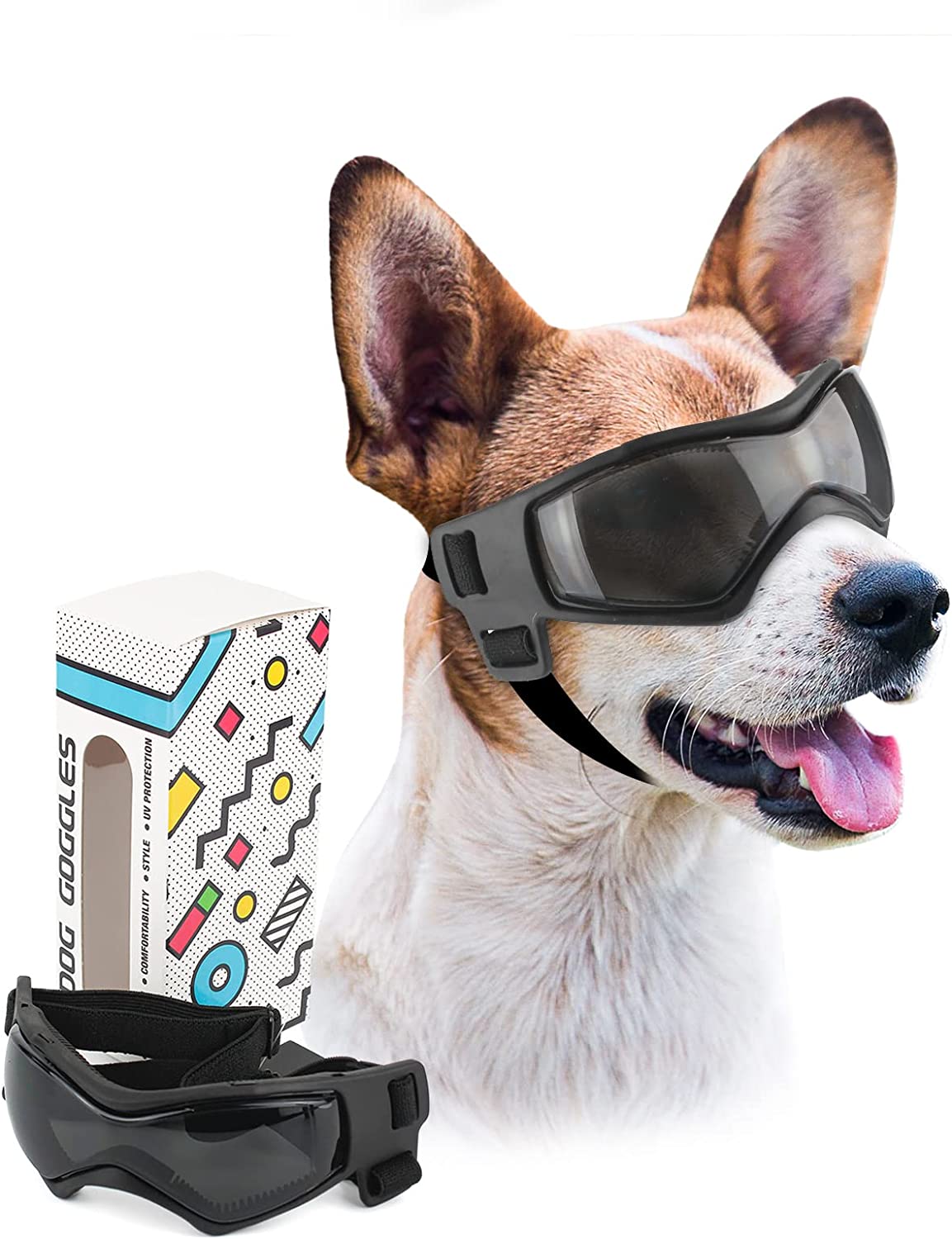 Small Breed Dog Sunglass Goggles w/UV Eye Protection