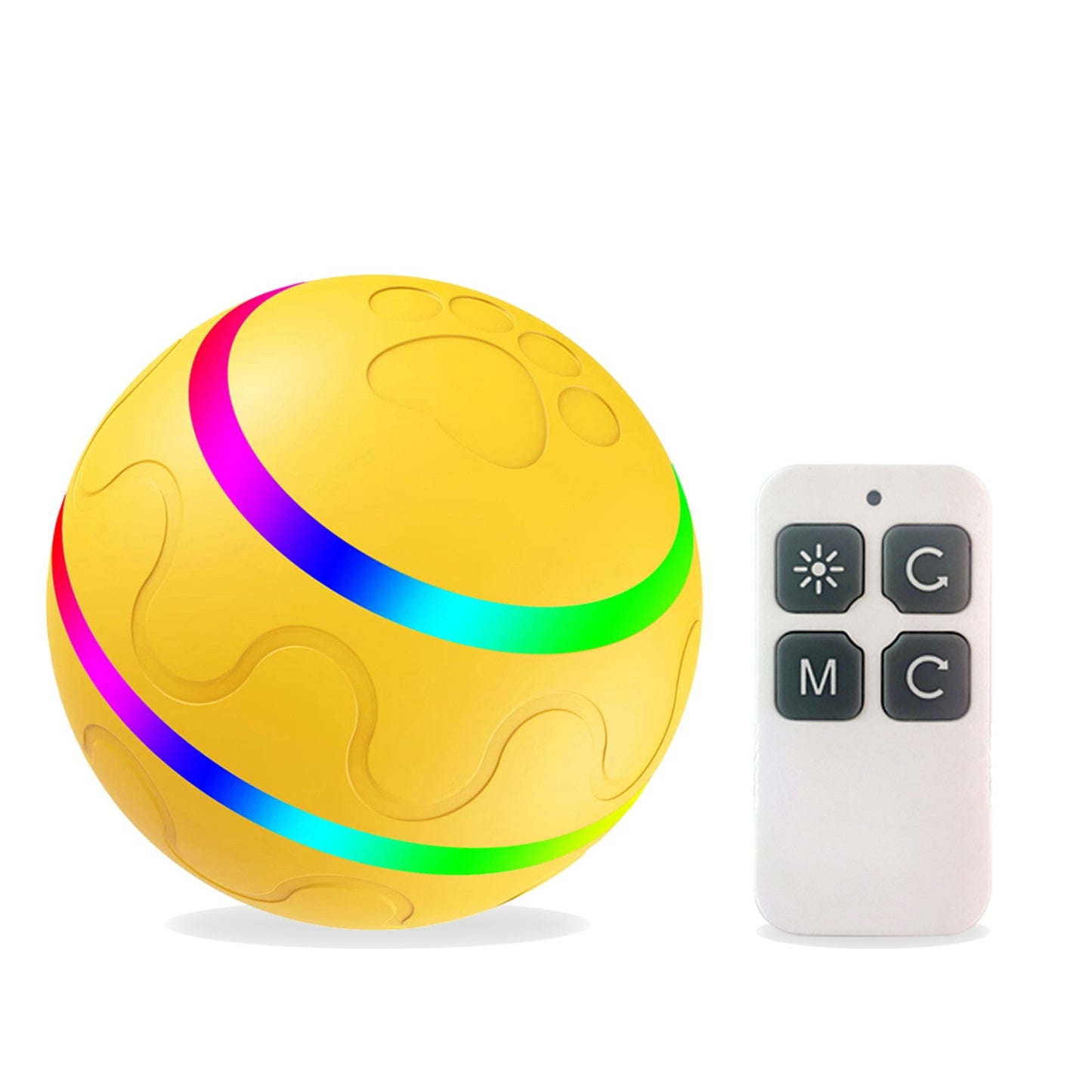 Dog Toy Ball Intelligent Interactive w/Remote Control & USB Charging Cable