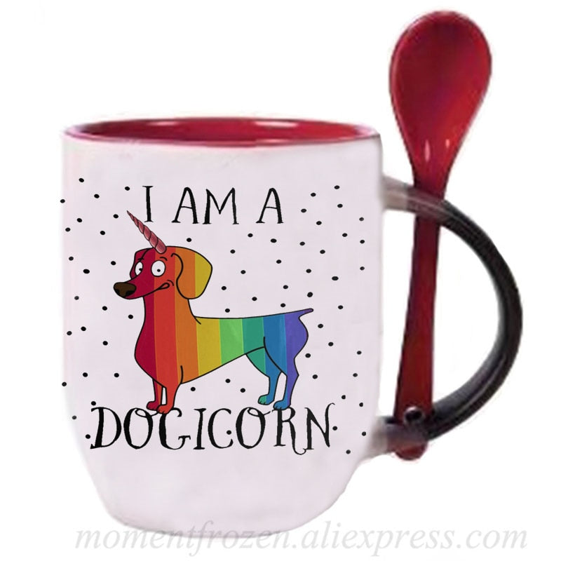 Dachshund Dog Lovers Whimsical Coffee Mugs