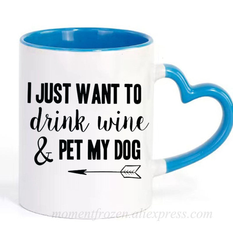 Pet Lovers Are Special & Drink Wine From A Dog Coffee Mug