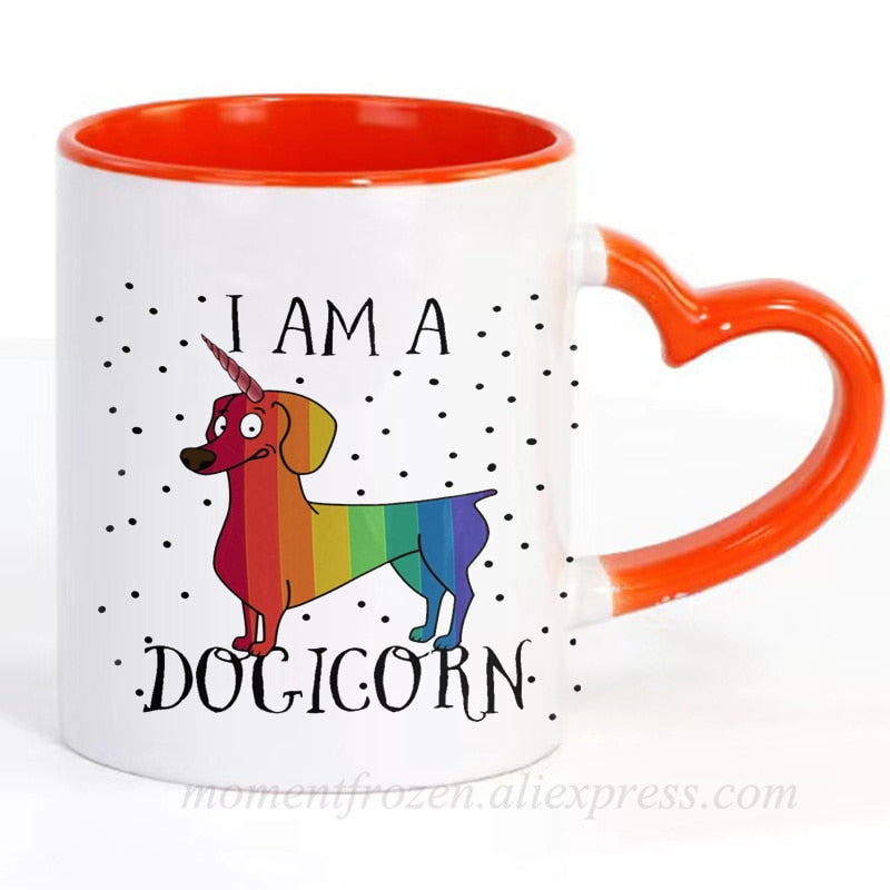 Dachshund Dog Lovers Whimsical Coffee Mugs