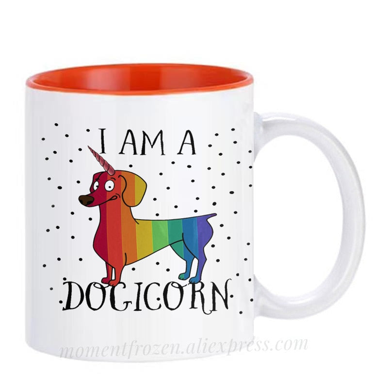 Dachshund Dog Lovers Whimsical Coffee Mugs